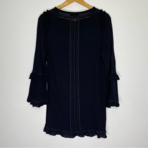 IRO Jeyss Ruffle and Eyelet Bell Sleeve Mini Dress Women Size 36 (4) - Picture 3 of 6